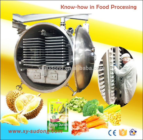 Vacuum freeze drying lyophiliser for food