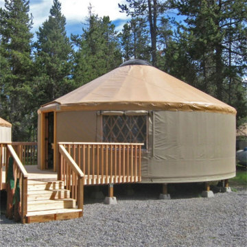 Modern Luxury Outdoor Camping Yurt with Stove