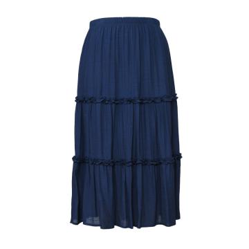Wrinkle Skirts Women Three Section Patchwork Skirt