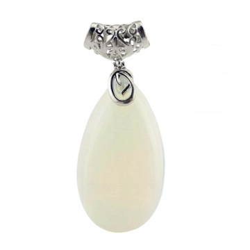Natural Teardrop Quartz Crystal Stone Necklace Pendant Water Drop Healing Chakra Reiki Charms
