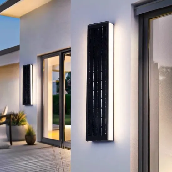Modern Solar-Powered LED Strip Wall Lamp for Outdoor Gardens and Landscapes