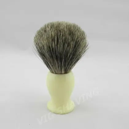 Grey badger hair shaving brush shaving