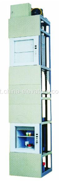 Elevadores halteres com porta operada manualmente