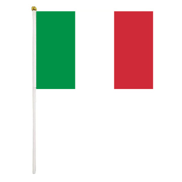 Sunshine Custom Italy Hand Hold Flags - Green, White, Red Football Team Sport Banners