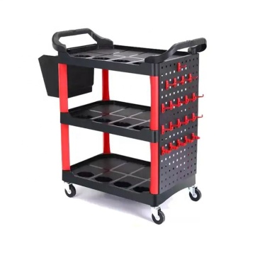 Multifunctional Auto Repair Tool Cart with 3 Shelves
