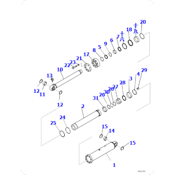 Dump truck HD785-7 lifting cylinder 707-E9-00011