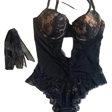 Hot Women's Sexy Lace Bra and Panty Set Images with Push-up for Boobs