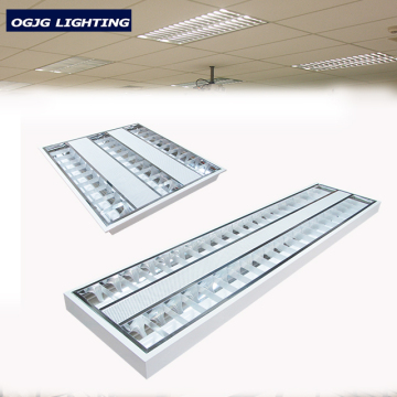 OGJG Office Grid Troffer Fixture Ceiling Recessed Mounted Steel Housing T5 T8 LED Grille Light