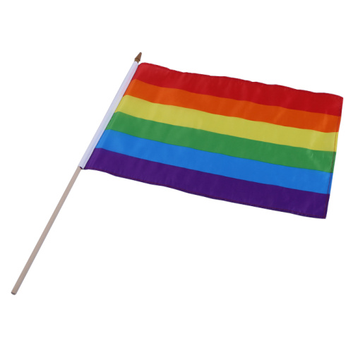Hot Selling LGBT Printed Polyester Pride hand Flags
