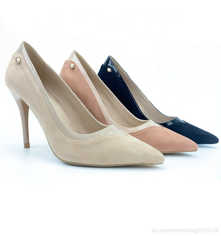 Zapatos de boda de vestir con punta estrecha y diamantes de imitación con lentejuelas para mujer
