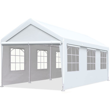 10x20FT Heavy Duty Tent with Side Walls: Perfect for Outdoor Parties, Events, Trade Shows, and Carport Activities - White