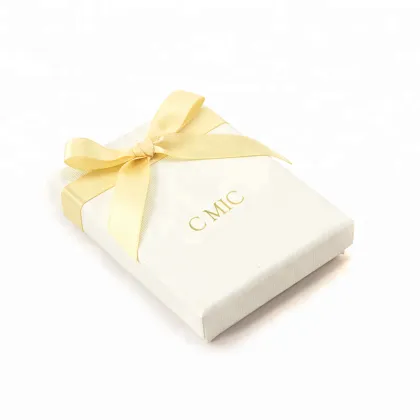 White Bracelet Jewellery Gift Box With Ribbon