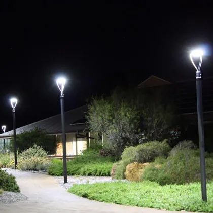 BBIER 150W LED Solar Post Top Mushroom Lights
