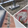 steel anchors through wedge anchor bolt for concrete