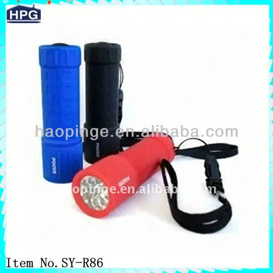 9LED use 3xAAA battery Plastic Led Flashlight