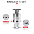 SUS304 Two Ways 2 Inch Adjusting Relief Valve