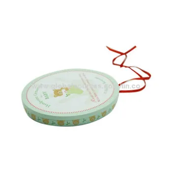 Cheap Price Round Shape Cosmetic Case, Made of Tinplate, Sized 121x95x16mm