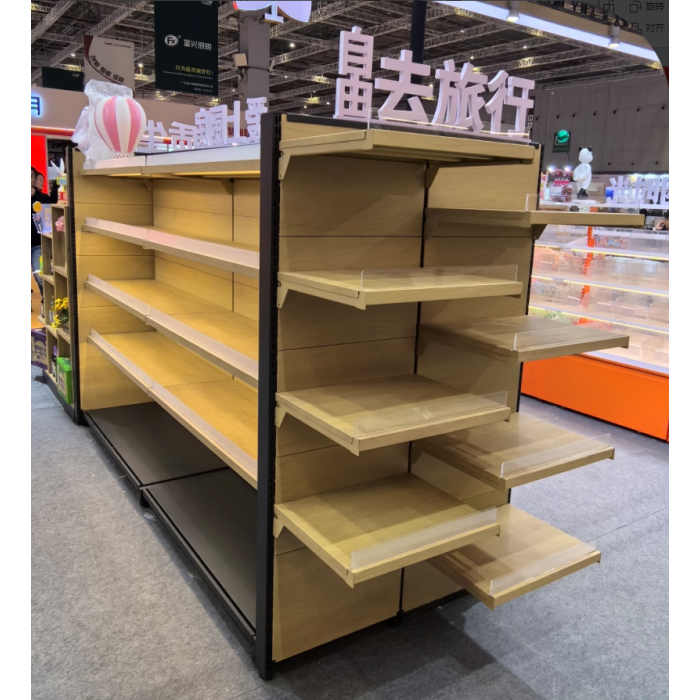 Double sided Display Supermarket Food L-column Shelf