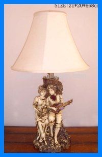 modern home decor polyresin handicrafts table lamp modern table lamp