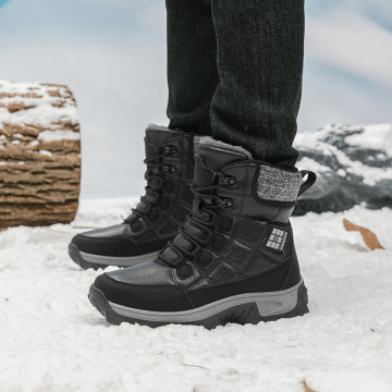 Wholesale Winter Fashion Men's High-Top Waterproof Snow Boots