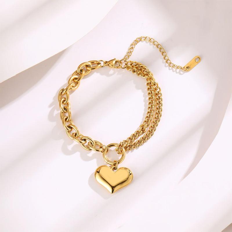 Stunning Heart Pendant Bracelet
