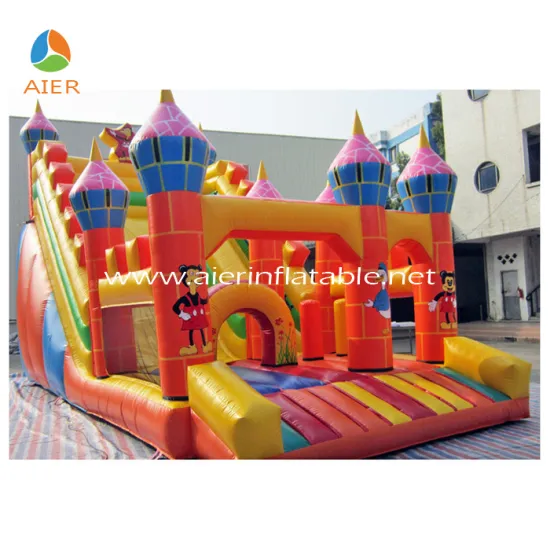 2017 Aier bouncy castles inflatables/ inflatable castle slide