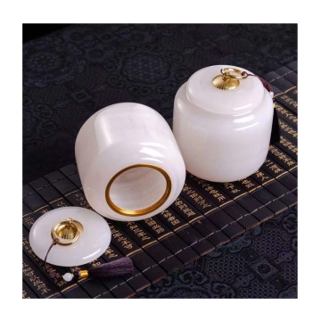 Fabricante atacadista Natural Onyx Stone Mármore Luxo Pequeno Pet Memorial Urns