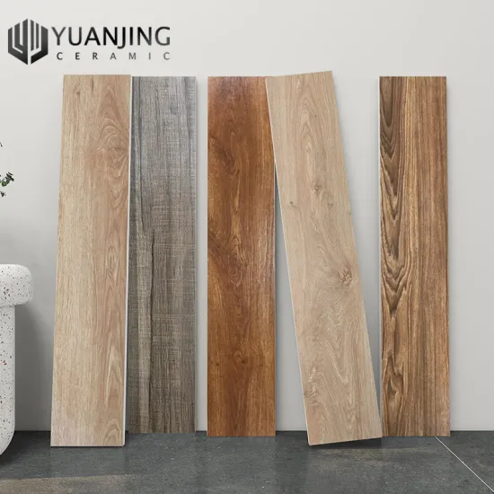 Modern Ceramic Tiles with Rustic Wooden Look: 150x800mm Non-Slip Floor Tiles for Bedrooms
