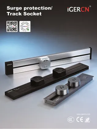 iGERCN 40CM Black LED Recessed & Surface Track Socket with 3 Gang Power Socket