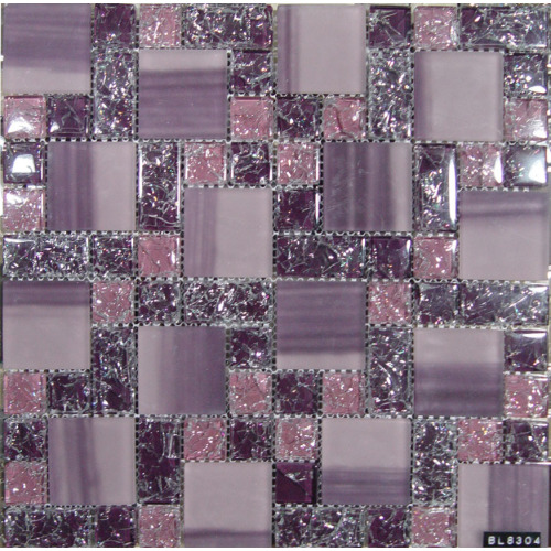 Luxury Purple Color Cracked Glass Mosaic