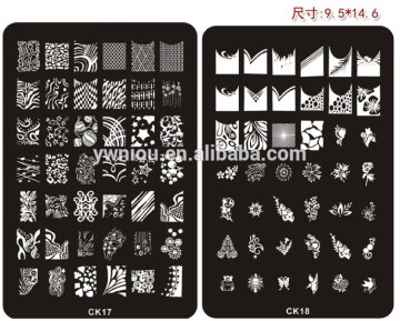 fashion CK square nail art image stamp stamping plates
