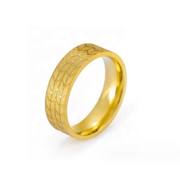 Yiwu Aceon Stainless Steel Ring Tekstur Ban Berukir Kustom