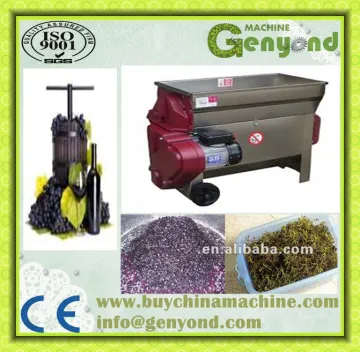Grape destemmer with crusher machine