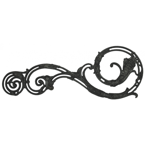 Ornamental wrought iron stair railing baluster