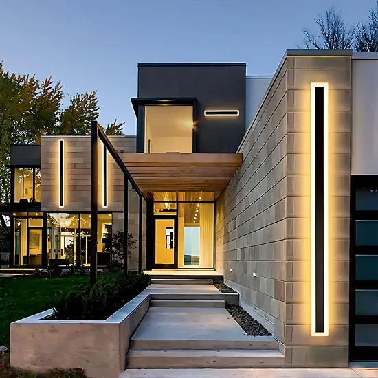 Tri-Color Exterior LED Linear Wall Light - 30W, 100cm, IP65 Aluminum Modern Long Strip Outdoor Garden Lighting