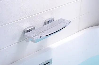 Cosygrace Wall-Mounted Chrome Waterfall Bathtub Faucet