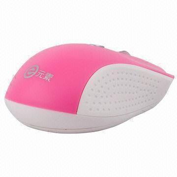 2.4GHz Optical Wireless Mouse with 4 Buttons, Any Kind of Injection Color, Auto-connection with PC