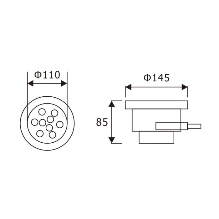 High Quality Technoogy 9W LED Underwater LightofTh Marine LED-51868-Dp Underwater Light Green