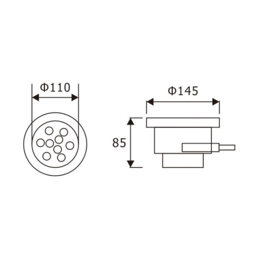 LEDER High Quality Technoogy 9W LED Underwater Light