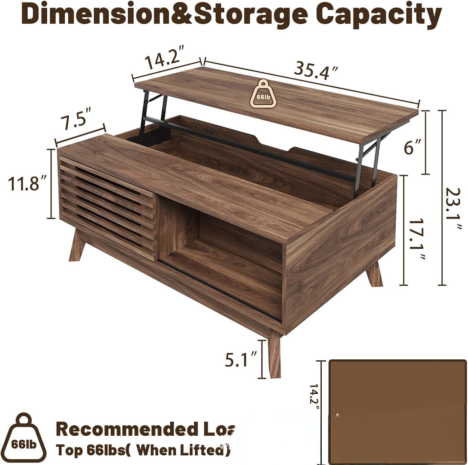 height adjustable coffee table