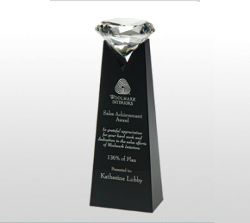 Ευγενή VIP Καλύτερα Δώρα μαύρο Crystal Tower Diamond Trophy