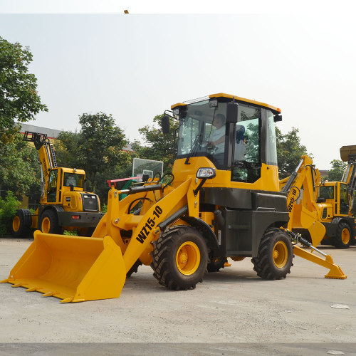 loader dan backhoe 4wd dengan rig pengeboran auger