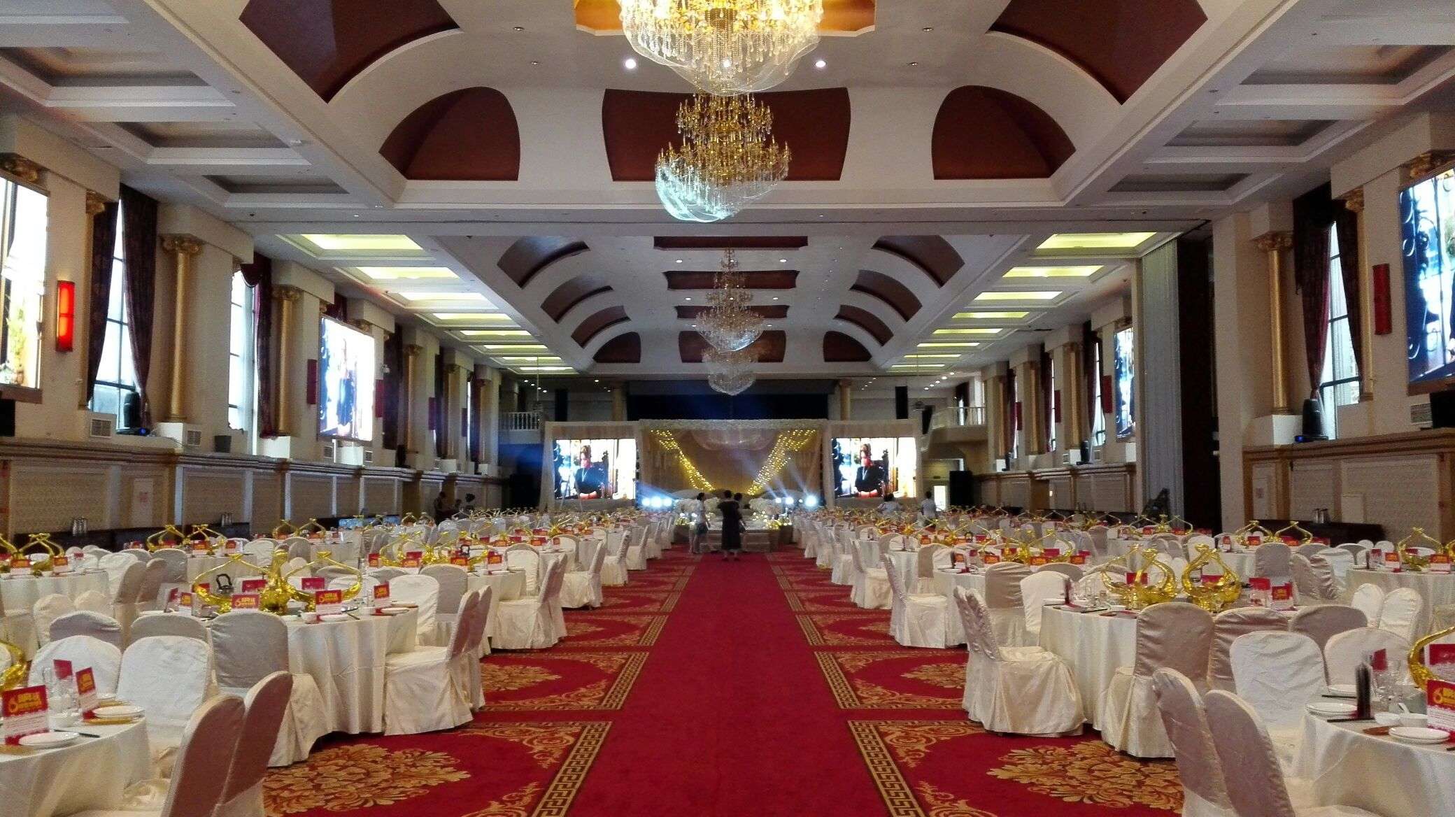 Hotel big video screen