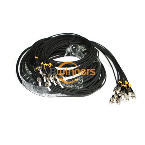 Cordones de conexión de fibra blindados de TPU blindados 12F FC-ST SM