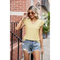 Tank Top Ruffle Sleeve V-neck Loose