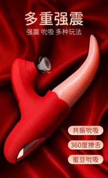 Vibrator with Tongue Licking and Sucking Functions