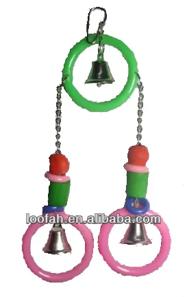 coloful Bird swing rope Wood Bird Toys