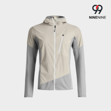 Lightweight Hybrid Stretch Hooded Wind Jacket