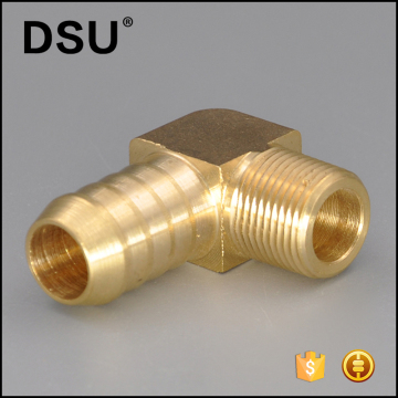 Brass hose barb fitting male threaded 90 degree elbow fitting