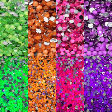 WHATSTONE Wholesale: Bulk Pack of UV Reactive Resin Rhinestones in 3mm, 4mm, and 5mm Neon Jelly Styles